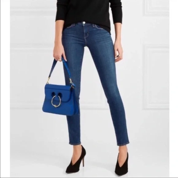 L'AGENCE Brigitte Mid-Rise Skinny Jean Dark Midnight Wash - Picture 1 of 8